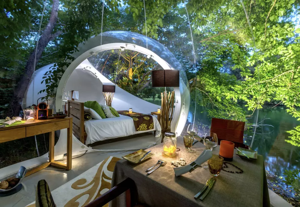 glamping bubble tent near me